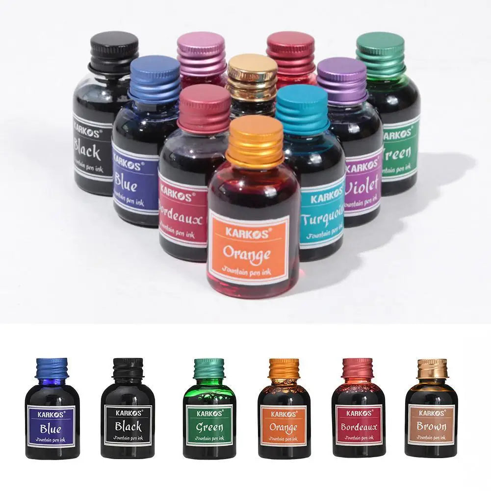 Pure Black Colorful Fountain Pen Ink Universal Refill Ink Stationery Office School Supplies Pens Pencils Writing Supplies