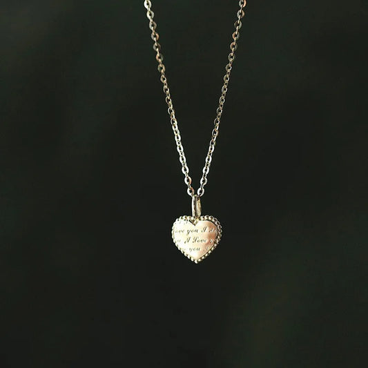 S925 Sterling Silver Classic Love Heart Choker Necklace Pendant for Women 14K Gold Plated Necklaces Wedding Party Jewelry Gift