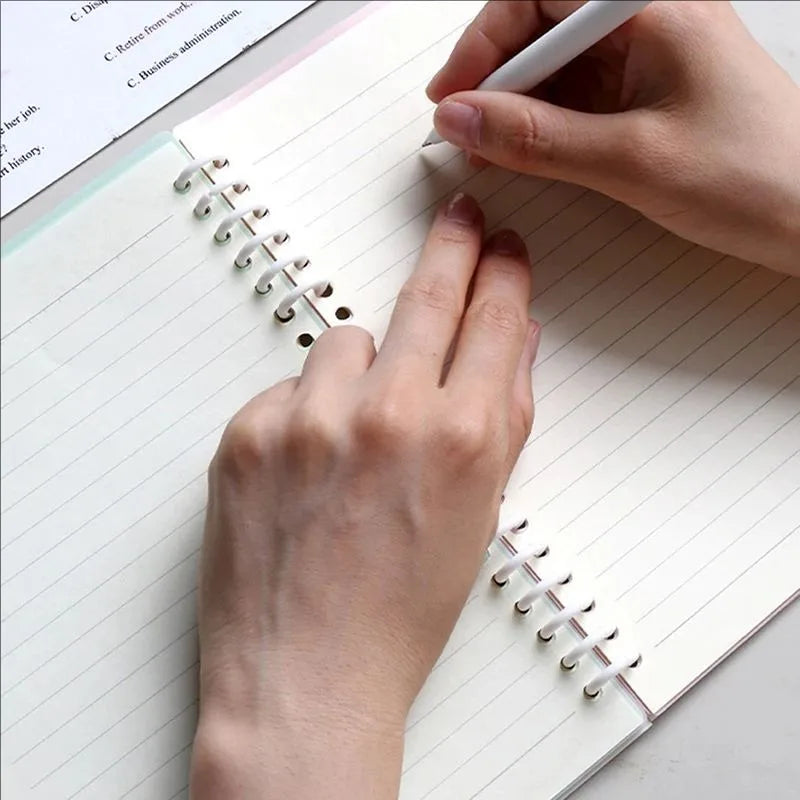 10/1Pcs 30Holes Detachable Buckle Loose-leaf Paper Book Circle Ring Scrapbook Album Binder Spiral A4 A5 B5 Notebook Binding Clip