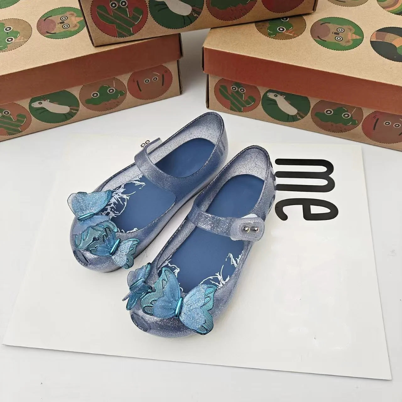 Brazil Brand 2026 New Style Kids Fashion Classical Jelly Shoes Girl Princess Cute Butterfly Sandal Kids Beach Single Shoe HMI210