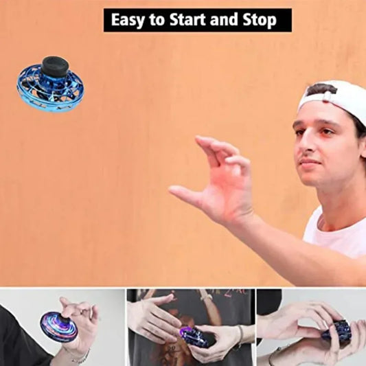 Rechargeable LED Blue Rotating Hover Flying Ball Toy Magic Hand Controlled UFO Induction Levitation Ball Kids Boys Girls Indoor