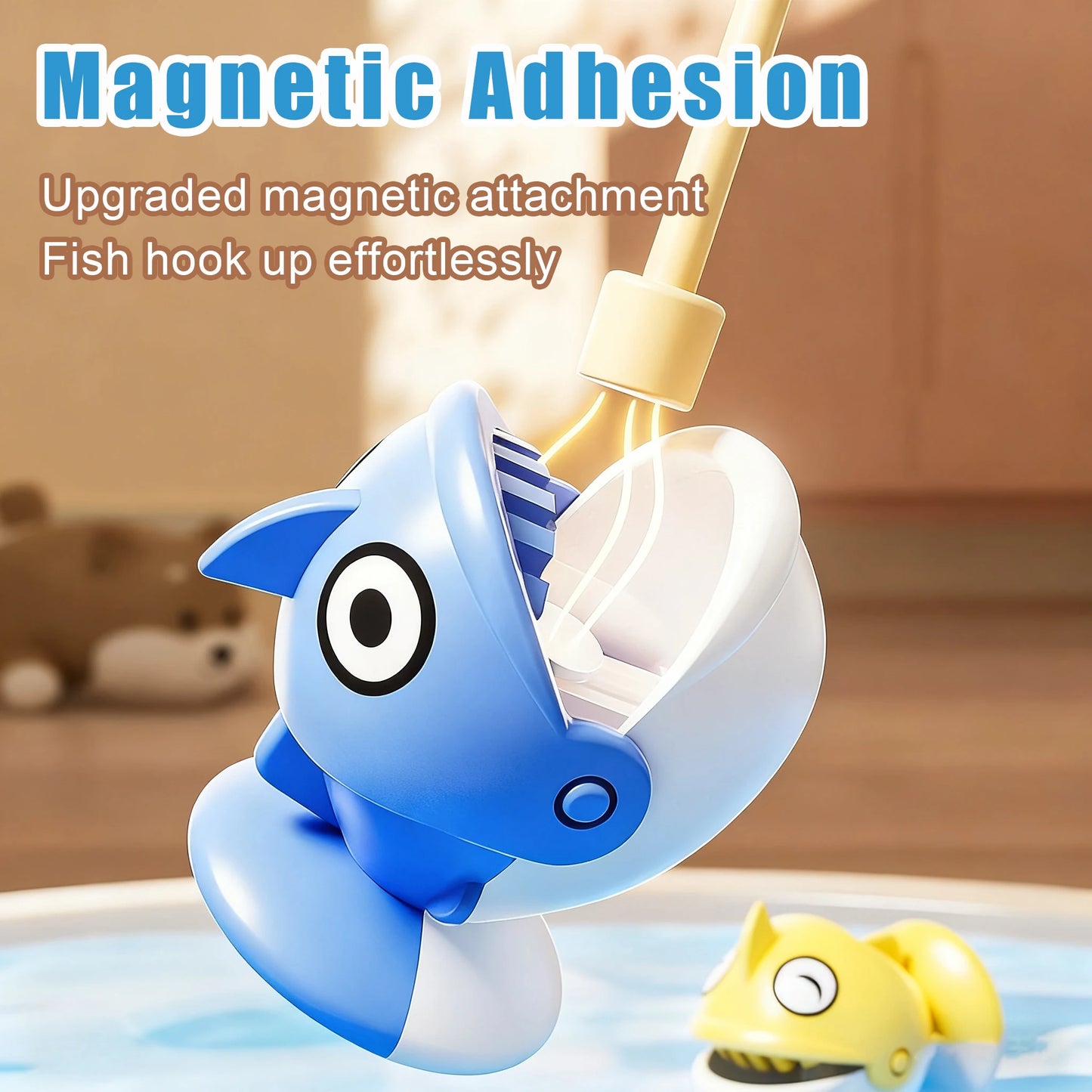 Magnetic Fishing Game - Educational Learning Toy with 2/6 Poles & 25/35/45 Fish for Kids Develops Fine Motor Skills