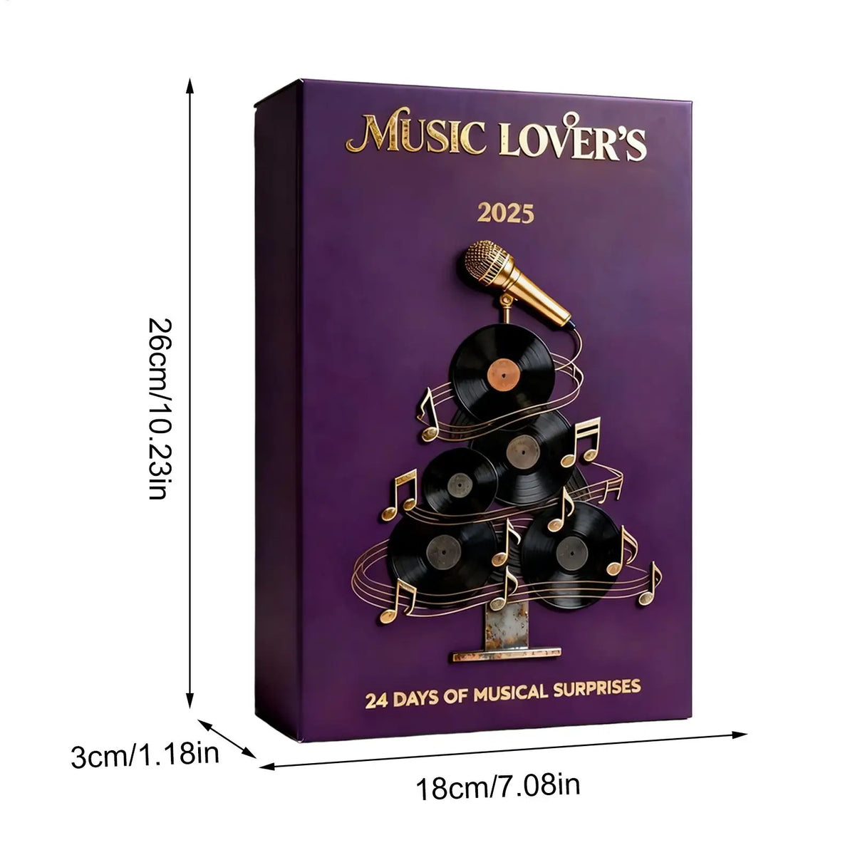 Christmas Music Lover Advent Calendar 24 Days 2D Acrylic Musical Notes Pendants Ornaments for Home Christmas Tree Decorations
