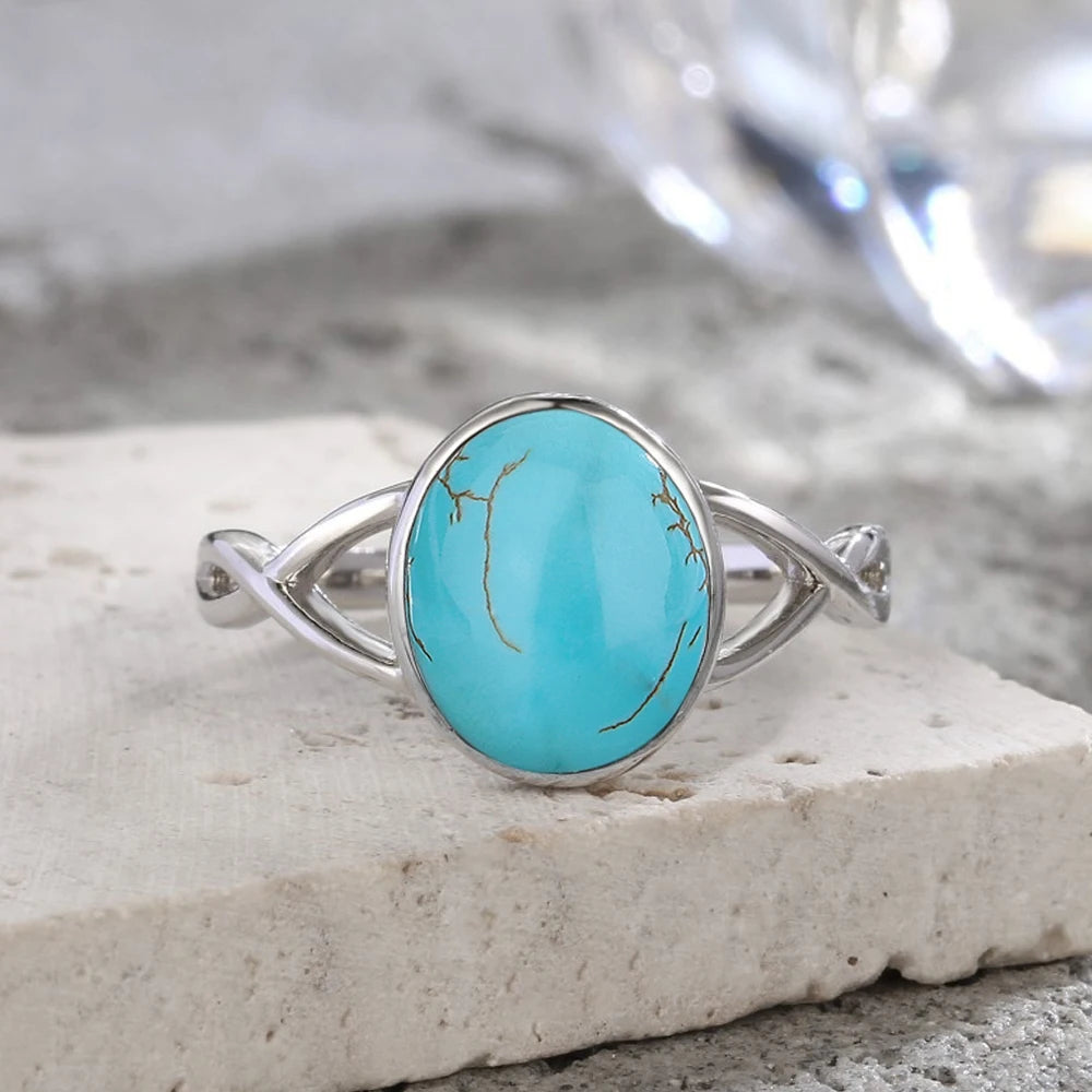 S925 Sterling Silver Moonstone Rings Simple Summer Rings Natural Stone With Blue Light Party Gifts Fine Jewelry Rings For Women