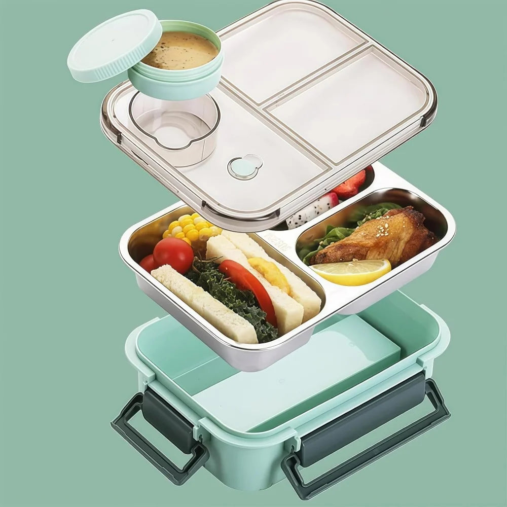 850ml Portable Lunch Boxes for Children Adults Thermo Soup Bento Box Stainless Steel Insulated Heating Food Storage Container