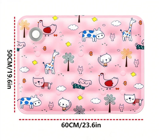 Pet Cooling Mat, Dry Ice Water Injection Cool Pad, Waterproof Wear Resistant, Summer Heat Relief Cooling Cushion for Dogs & Cats