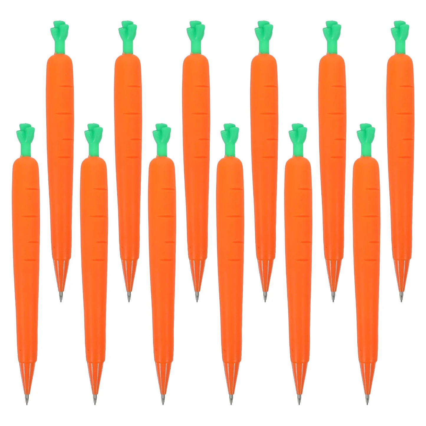 12pcs Carrot Mechanical Pencil, Kids Cartoon Writing Pencil, Creative Student Stationery Children Birthday Present School Prize