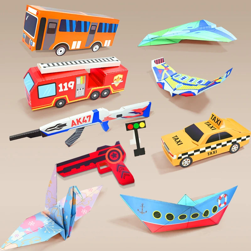 Montessori Origami Paper Kit 33x22cm DIY Handicrafts 10/36 Sheets STEM Handmade Educational Toys for children and Parents