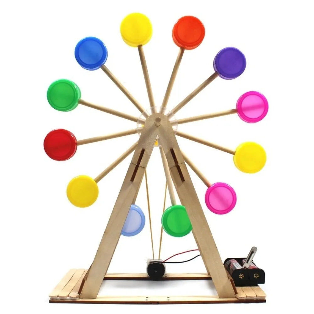 DIY Assembly Wooden Ferris Wheel Kit Handmade Craft Stem Learning Science Experiment Models Manual Assembly Home Schooling