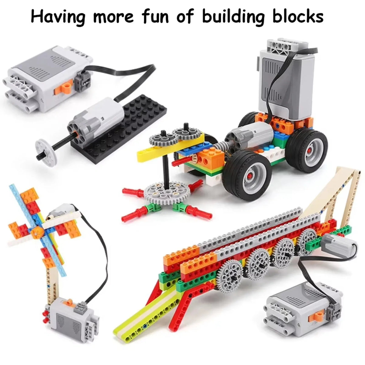 8 in 1 MOC DIY Toys Technical Electronic Building Blocks with IR Remote Control STEM Educational Bricks Kit for DIY Car Models