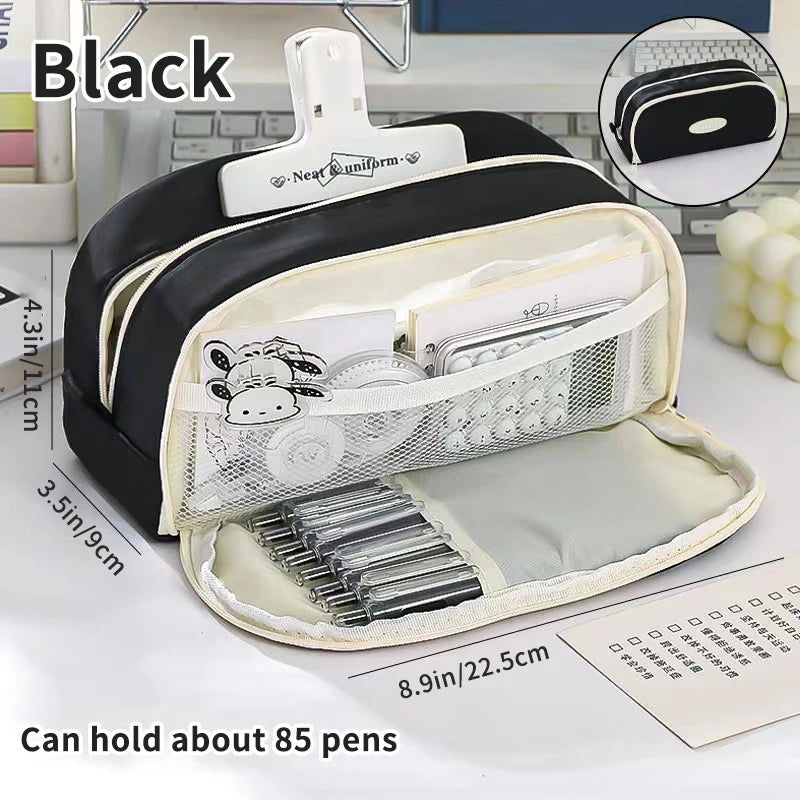 Stylish and Practical Pencil Bag with Large Capacity and Multiple Sections for Stationery Storage Pencil Case Back To School