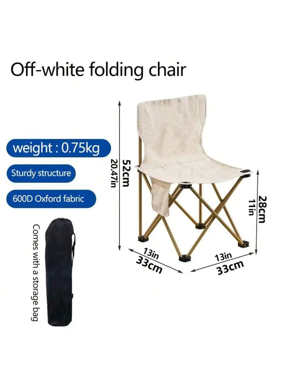 Outdoor Folding Chair Portable Camping Picnic Fishing Beach Chair Alloy Stool for Outdoor Leisure