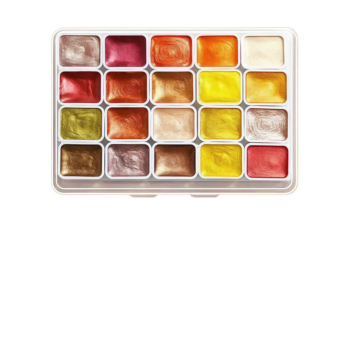 20Color Metal Watercolor Painting Set, New Portable Box With Sparkling Pearl Solid Watercolor Painting, Art Supplies