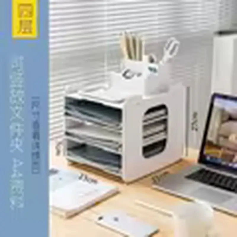 New Office Desktop File Rack Multi-Layer Folder Storage Box Desktop Finishing Artifact Office Supplies Storage Rack