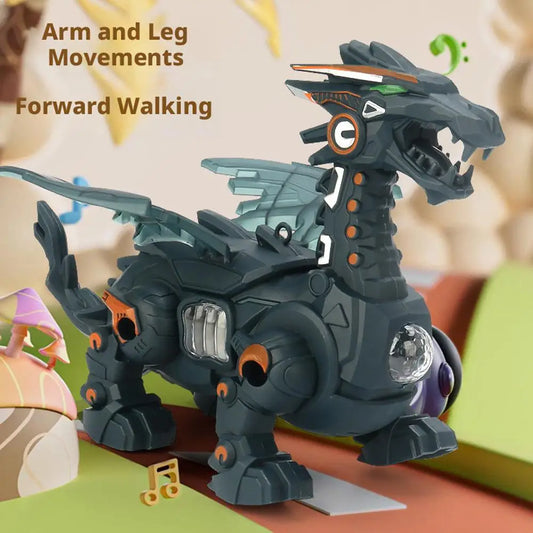 Electric Mechanical Dinosaur Toy with Cool LED Light Walking Roaring Dragon Robot Model Toy for Boys Gifts Creative Toys