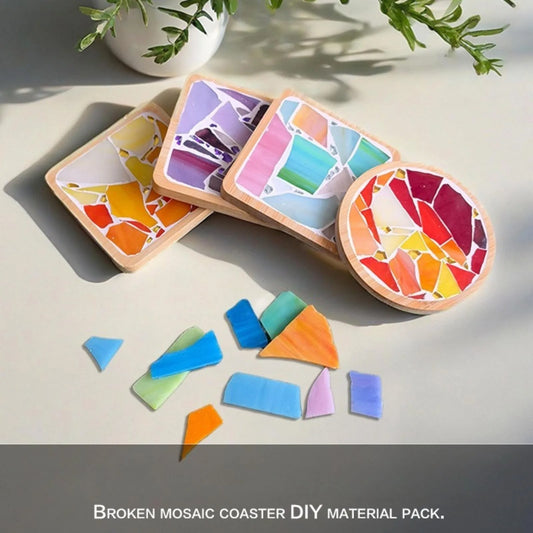 Handmade Mosaic Coaster DIY Material Kit, Creative Collage Art Tiles Set for Adults, Puzzle Game Craft Project