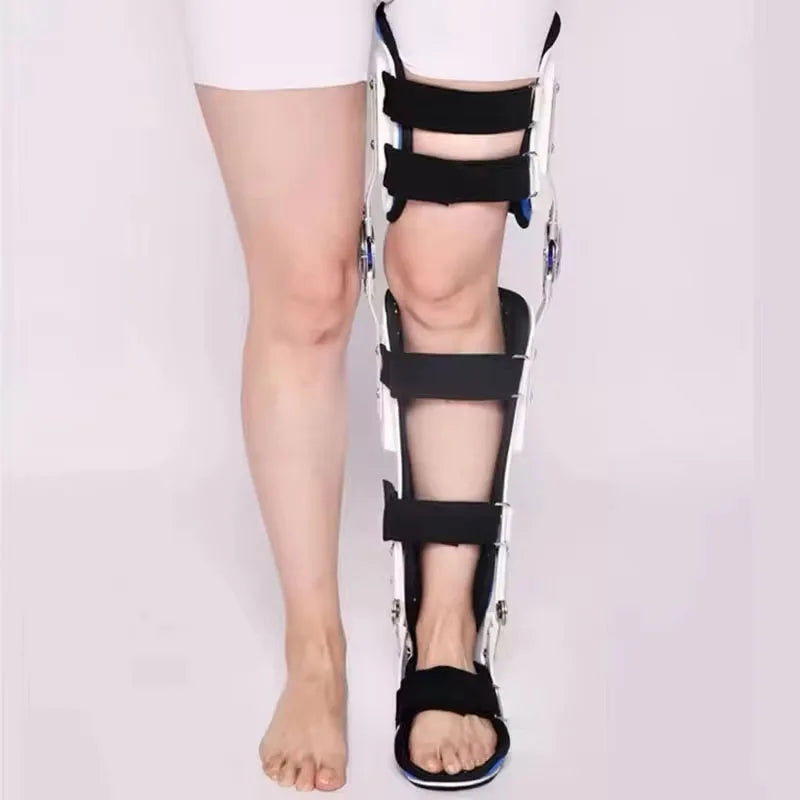 Adjustable Height Knee Brace Knee Ankle Foot Orthosis Brace Thigh Knee Joint Foot Ligament Injury Protector Support Fixator