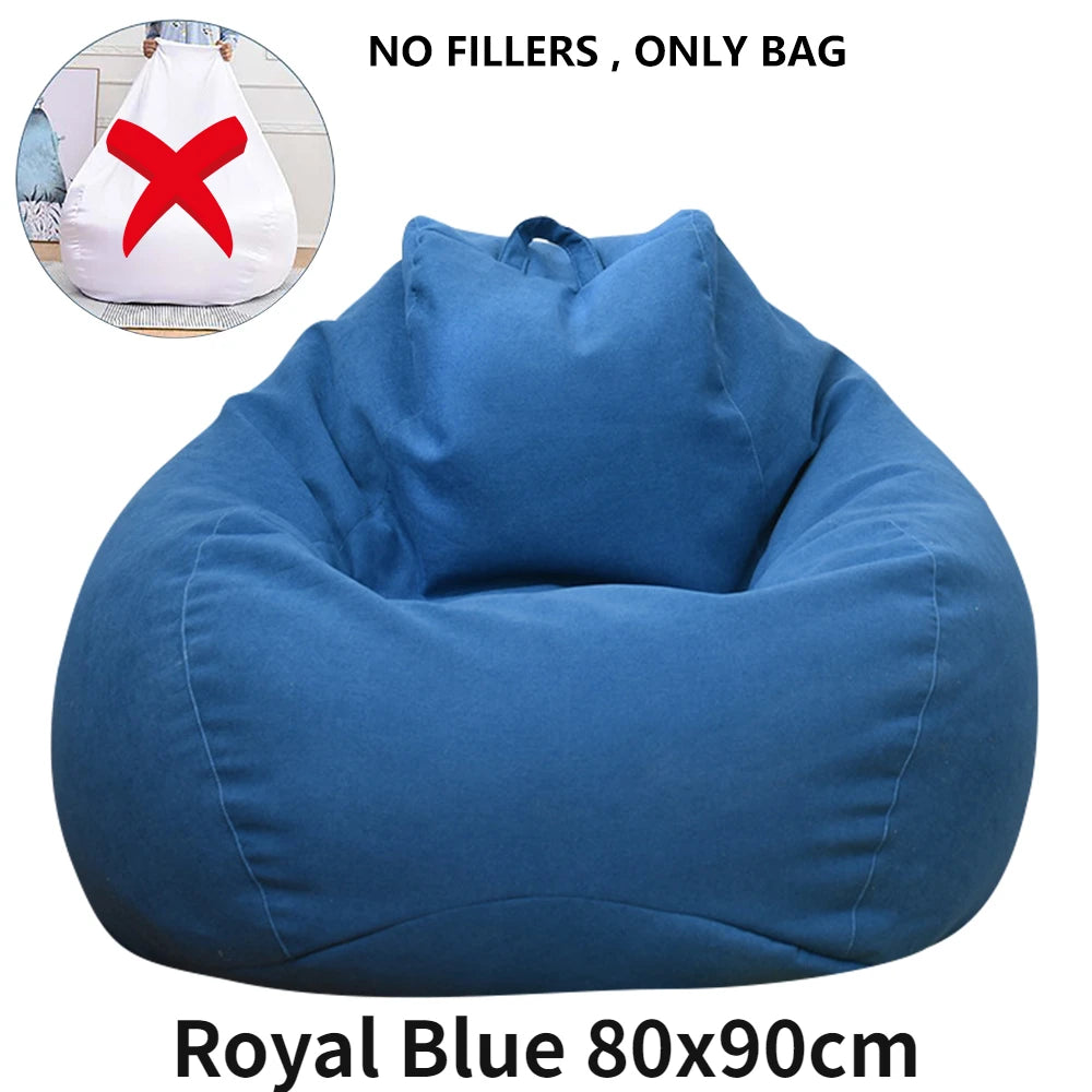 Large Bean Bag Chair Sofa Cover Comfortable Outdoor Lazy Seat Bag Couch Cover without Filler for Adults Kids Tatami Chairs Cover