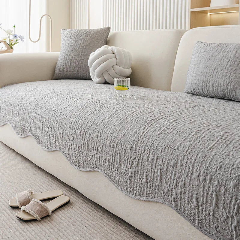 Ice Silk Sofa Pad for Living Room Summer Cooling Sofa Seat Cover Non-slip Breathable Pets Couch Slipcovers