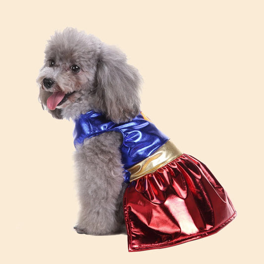 Blue Pet Dress-Up Costume – Halloween Outfit for Small & Medium Dogs, S–XL