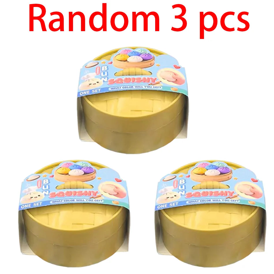 Blind box Colorful Simulated Dumpling Squishy Relaxing Relieve Anxiety Antistress Enhance Happiness Rebound Squeeze Reliever Toy