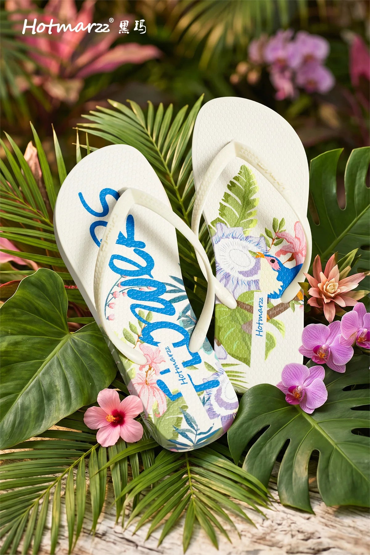 New Adult flip-flops Unisex Anti-slip Casual Beach Slippers Women's Man's Printed Waterproof Wear-resistant Sandals Flip Flops