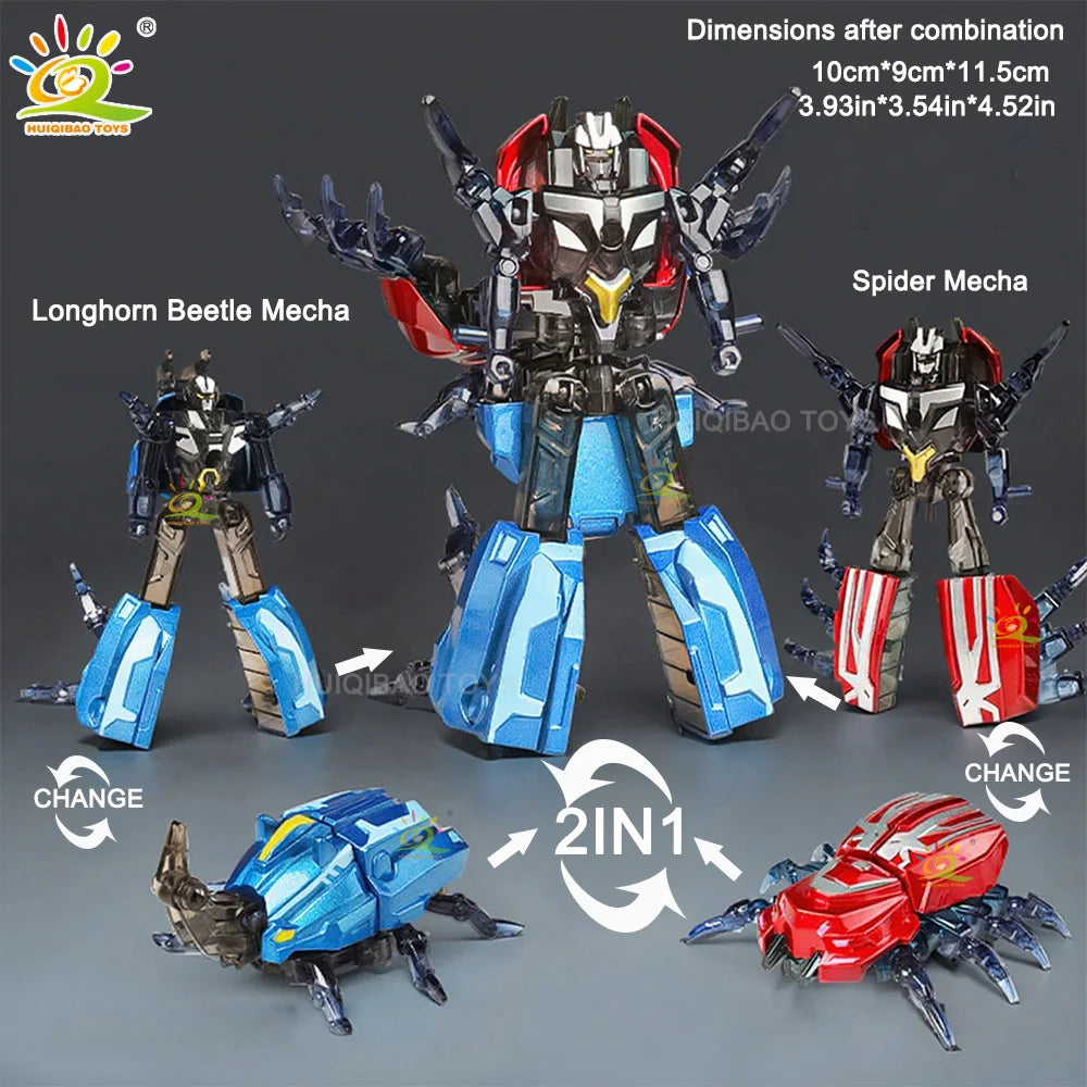 Super Alloy Transformable Insect Mecha Combination Set  Multiple Form Transformation Combinations Cool Toy Boy's Birthday Gift