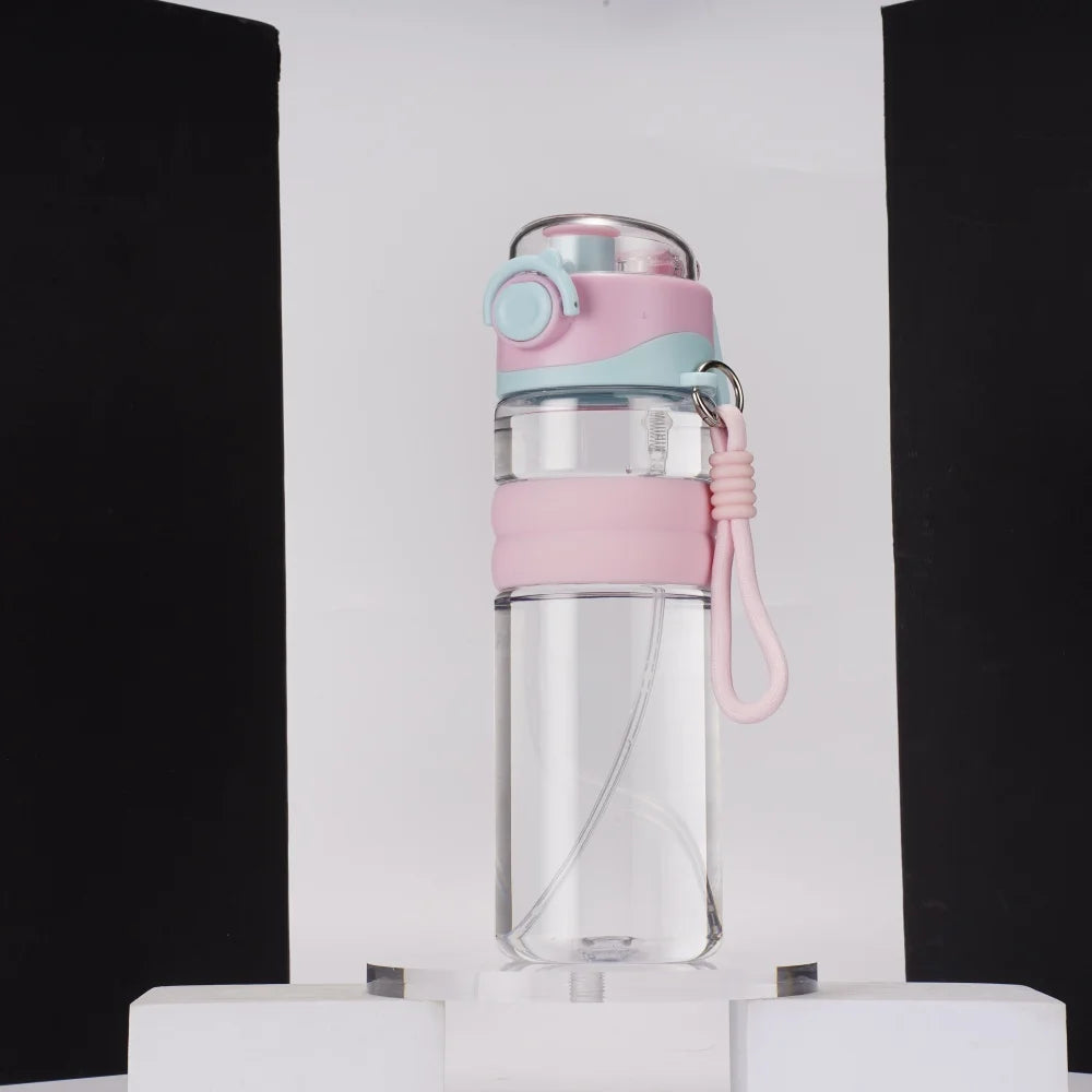 800ml Spray Water Bottle Leak-Proof Portable Sports Cup for Outdoor Travel Fitness Cycling Summer Cooling