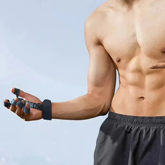 Finger Exerciser Hand Grip Strengthener Adjustable Silicone Forearm Wrist Trainer for Fitness Workouts Home Gym