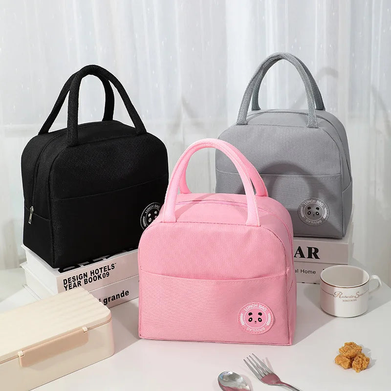 Aluminum Foil Insulated Lunch Bag for Office Workers Portable Lunch Box Lunch Bag Minimalist Kid Insulated  Handbag