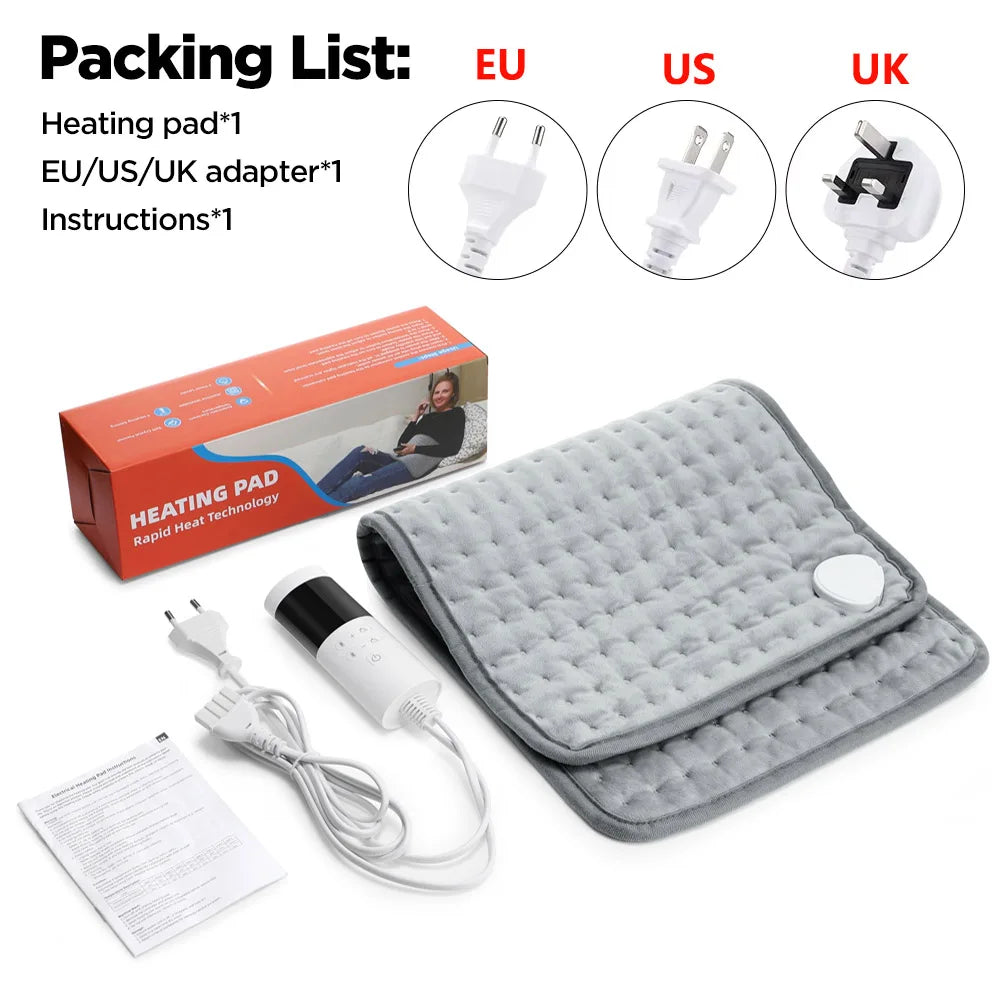 30x60cm Electric Blanket 9/10 Levels Hot Compress Pad for Legs Back Hands Warmer Adjustment Temperature Fast Heating Thermal Mat