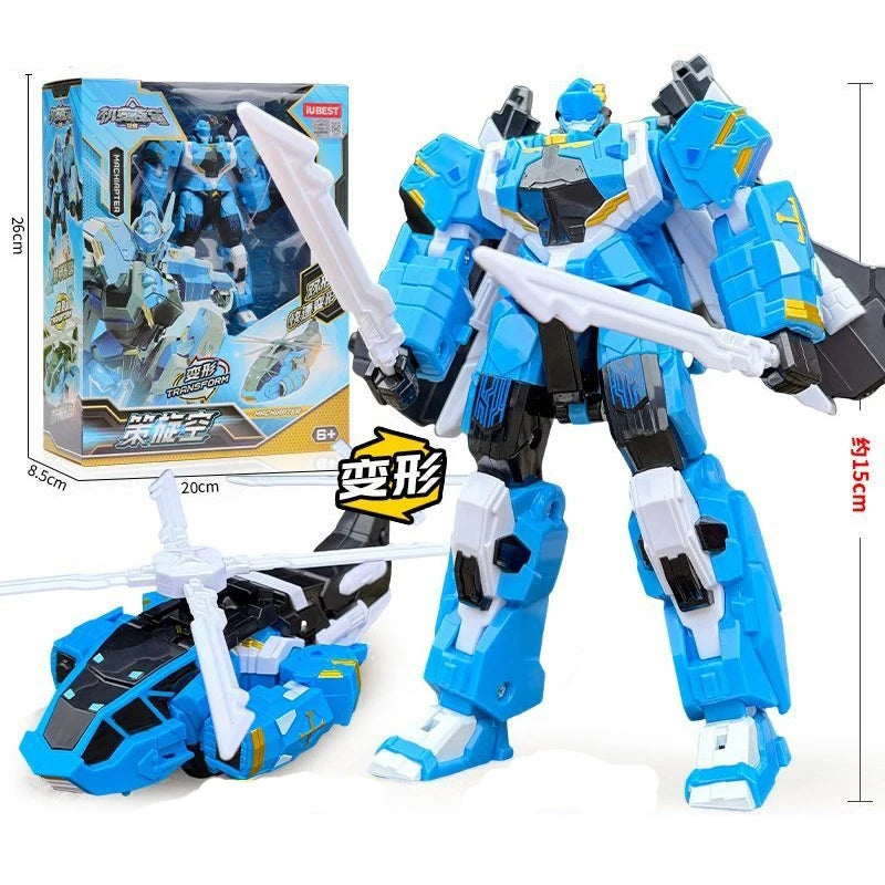 Mini Force Special Agent Dinosaur Black Gold Edition King Kong Tyrannosaurus 5 Dinoid Transforming Robot Boy Toy ﻿For Gift