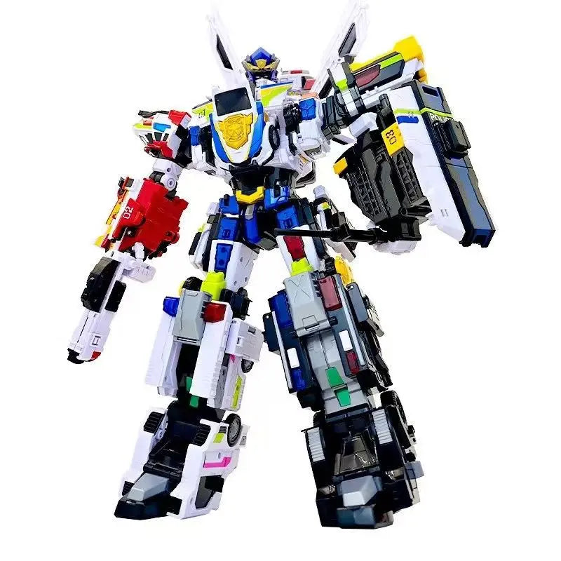 MiniForce 5 In 1 Super Cops JUSTICE TITAN 5-Vehicle Combine Transformation Robot Model Mini Force Deformation Action Figure Toys