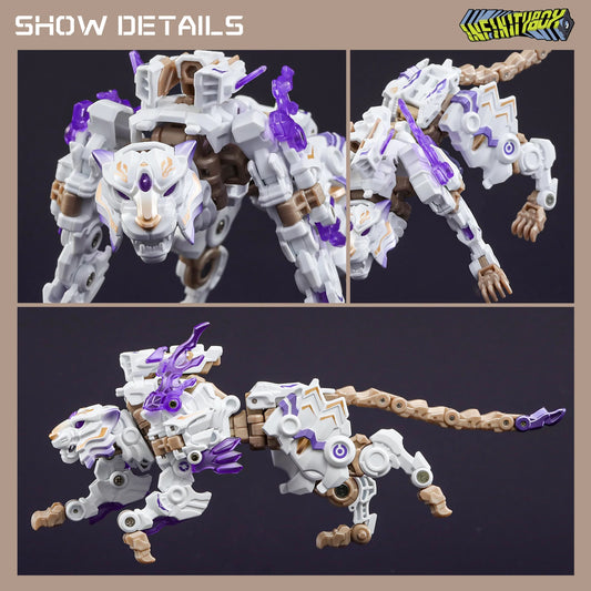 52TOYS INFINITYBOX IB-03 BAIHU Tiger Deformation Robot, Converting in Mecha and Cube, Action Figure, Collectible Gift