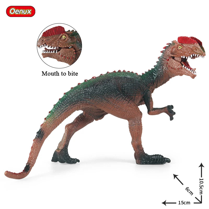 Oenux Jurassic Dinosaur Figurines T-Rex Velociraptor Spinosaurus Dilophosaurus Animal Model Action Figures Collection Kid Toy