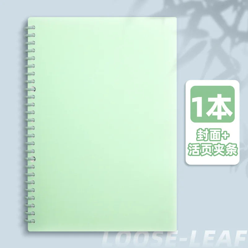 A4/A5/B5 Removable Spiral Notebook 60 Sheets Underline/Blank Loose Leaf Journal Macaron Binder for Students