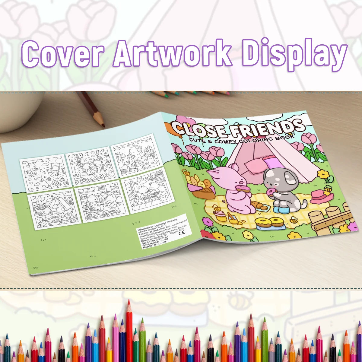 CLOSE FRIENDS Coloring Book for Adult Featuring Bold-easy Pattern for Relaxation Kids Educational DIY Painting Drawing Book