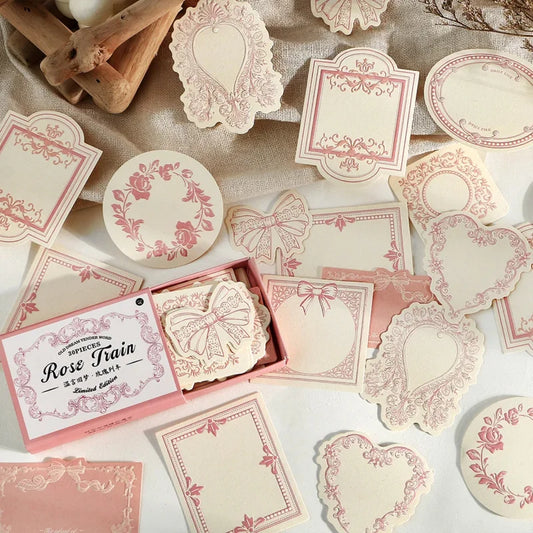 Journal Go 30pcs Vintage Memo Pads Paper DIY Scrapbooking Art Collage Junk Journal Material Paper Retro Message Notes Paper