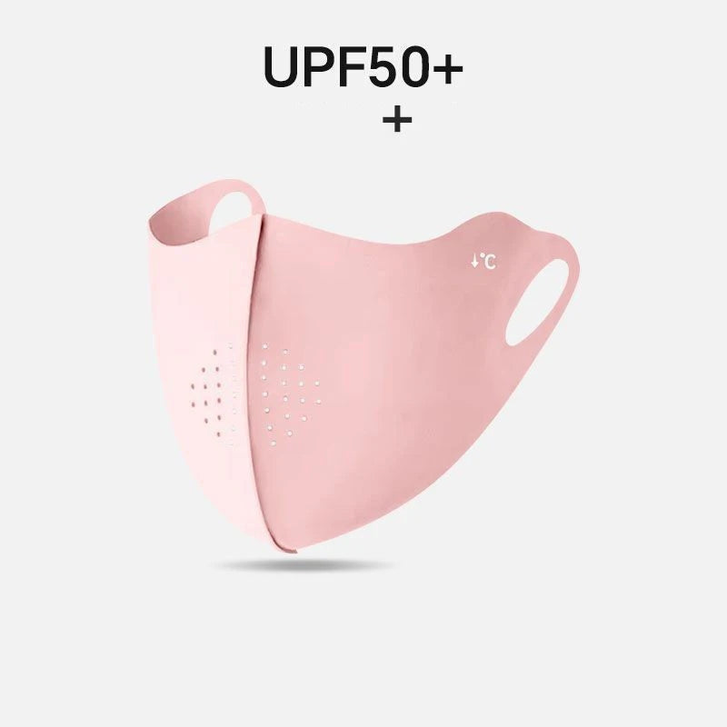Cooling Mask for Women Men Ice Silk Driving Summer Face Cover Lightweight Washable Breathable Cycling Ice Silk Shopping Sun Mask
