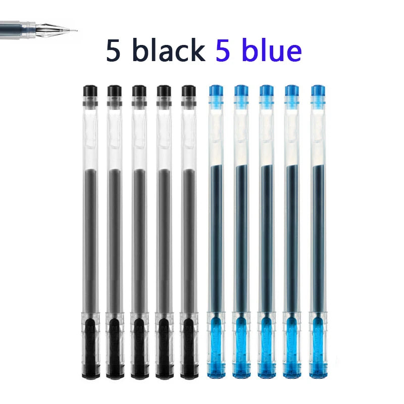 3/10pcs/mix Diamond Tip Gel Pen,0.38mm Large-capacity Black/Blue/Red Ink Exam Signing Writing School Office Supplie Stationery