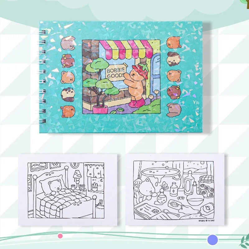 Cozy Friends - Coloring Book for Adults and Teens - Super Cute Animal Characters - 50 Pages Coloring Book for Kids