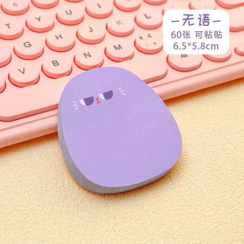 60sheets Sticky Notes Cute Cartoon Colorful Memo Pad Ins Kawaii Stationery Posted Tabs Its Memo Message Paper School Supplies
