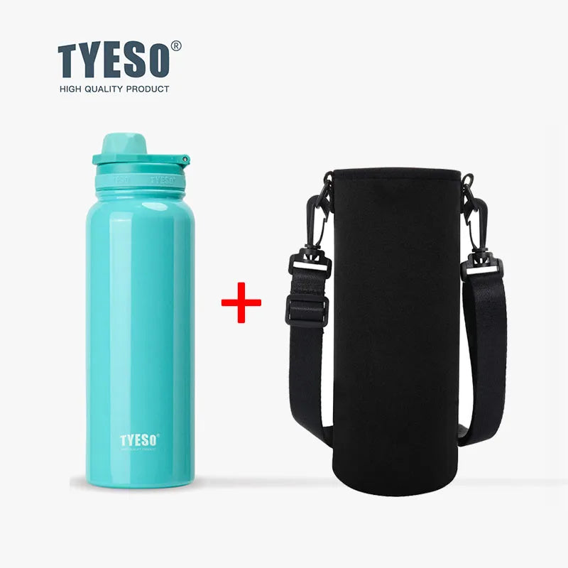 TYESO Thermos Bottle Car Insulated Flask Water Tumbler for Outdoor Sports Travel Vacuum Flasks Stainless Steel Thermal Cup