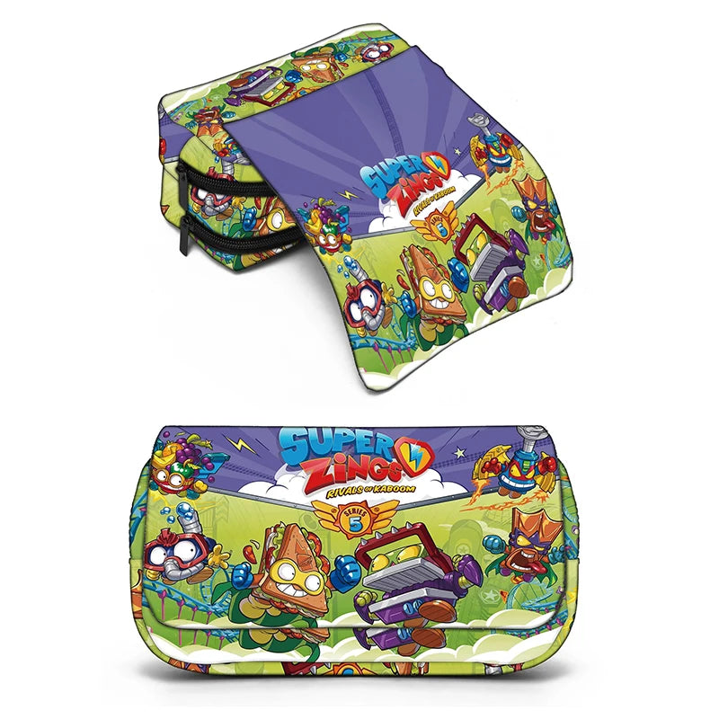 Super Zings Pencil Case Kids Pencil Holder Funny Superzings Printed Pen Bag Students Cute Bag Teens Bag Boy Girl for School