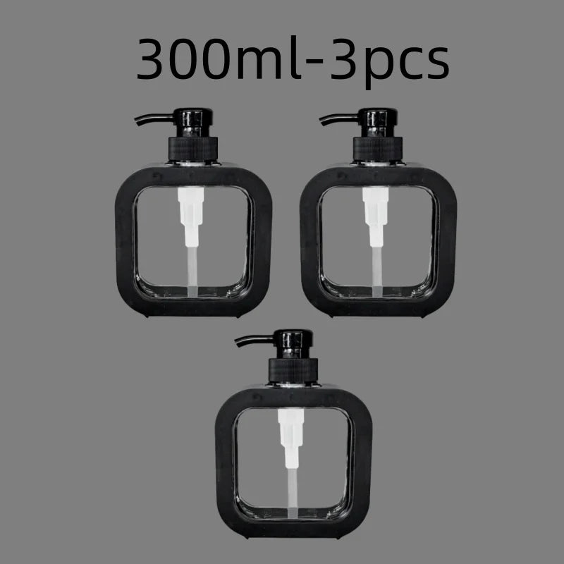 300/500ml Bathroom Soap Dispensers Refillable Lotion Shampoo Shower Gel Holder Portable Travel Dispenser Empty Bath Pump Bottle