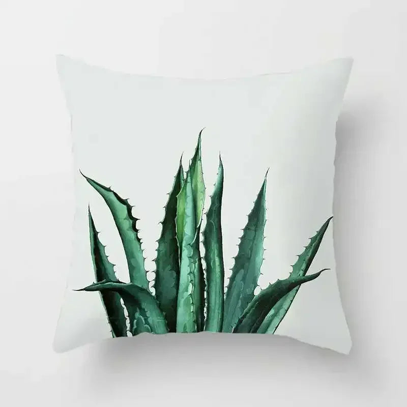 Tropical Plants Cactus Monstera Summer Decorative Throw Pillows Cushion Cover Palm Leaf Green Home Decor Pillowcase