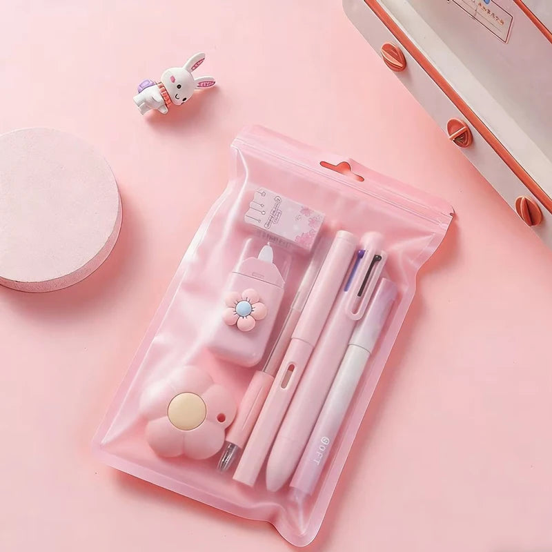7-in-1 Stationery Set Birthday Present Back to School Gift Pencil Eraser Students Prize School Office Correction Tape Kids hopk