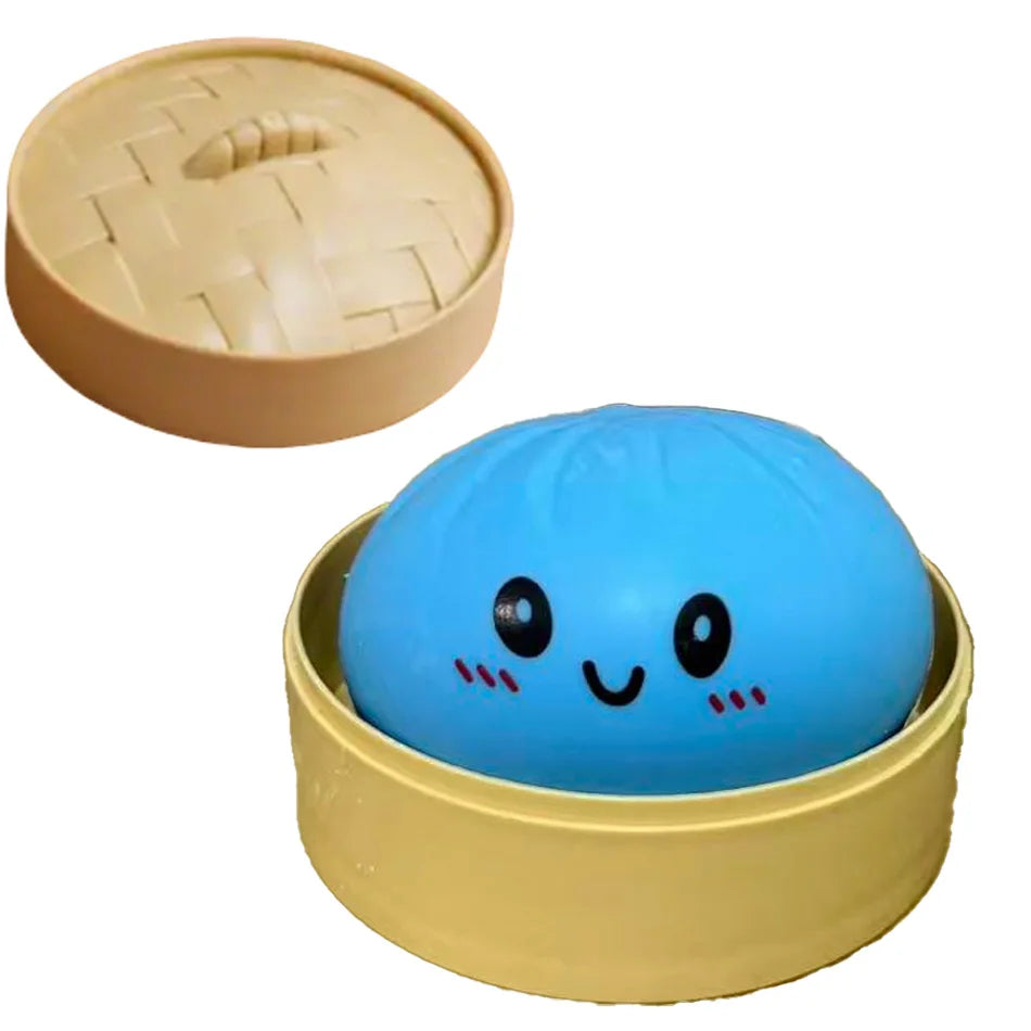 Dumpling Pressure Dumpling Squishies Cute Colorful Bun Toy Slow Rising Stress Relief Fidget Toy for Kids Adults Anti-Anxiety Gif