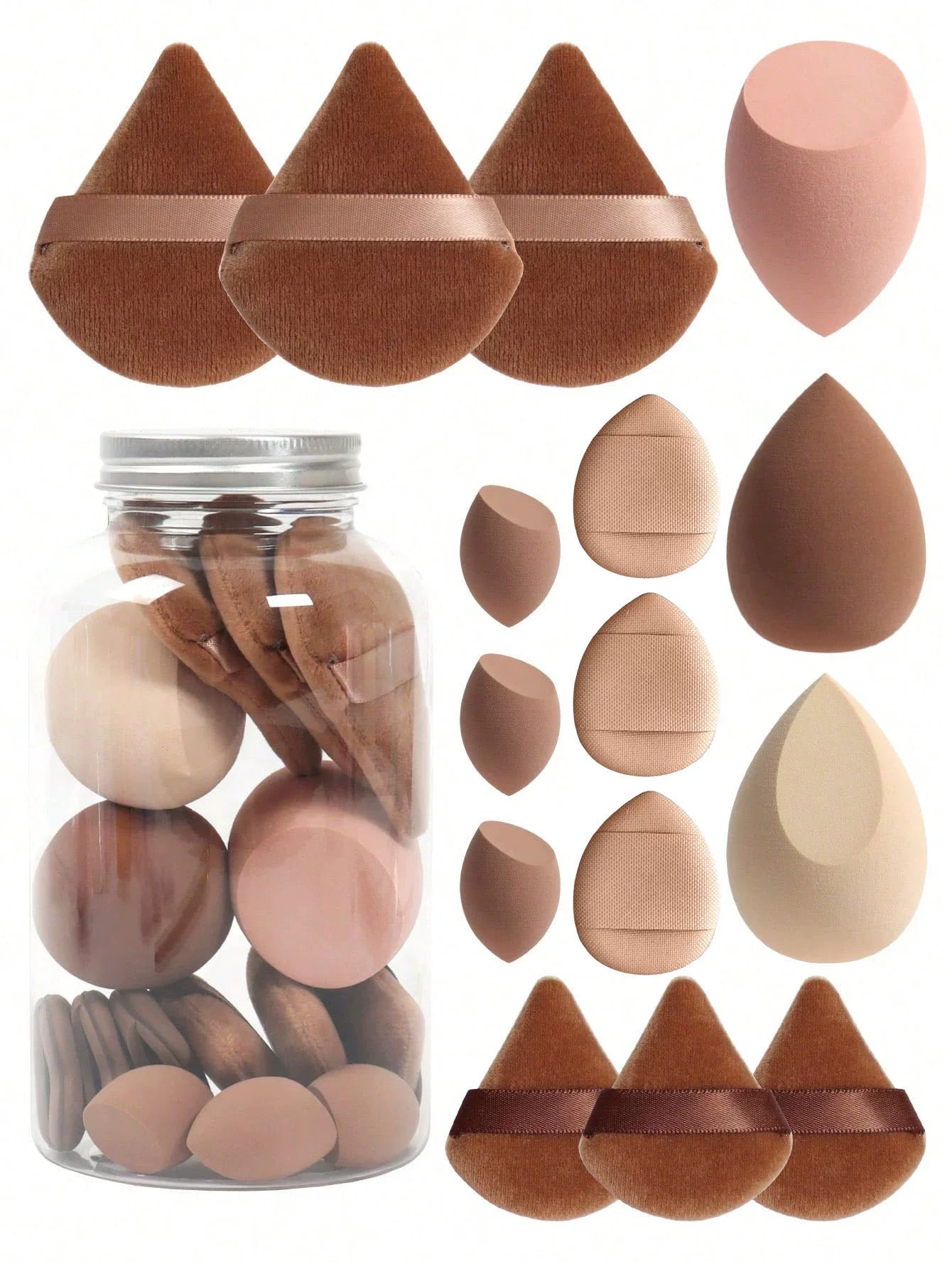 12/15Pcs Makeup Sponge Cosmetic Puff Foundation Sponges Blender Beauty Egg Powder Puffs Women Make Up Accessories Makeup Tools