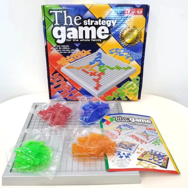 Intellectual Puzzle Strategy Board Educational Toys Colored Squares Game Family Party Indoor Desktop Jigsaw Games